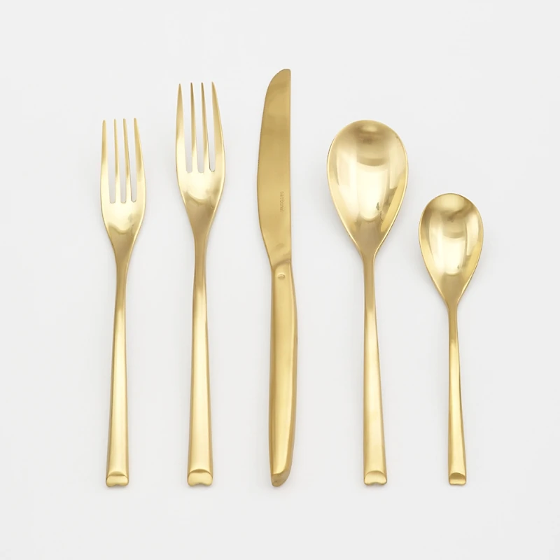 Sambonet H Art Satin Gold 5-Piece Place Setting