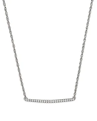 14K Gold Mini Diamond Bar Necklace, 0.10 tcw - Exclusive