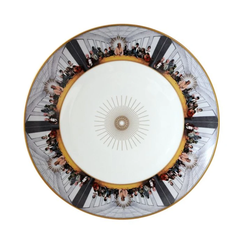 L'Art de la Table Last Supper Megaplex by Marco Brambilla Coupe Plates, Set of 12