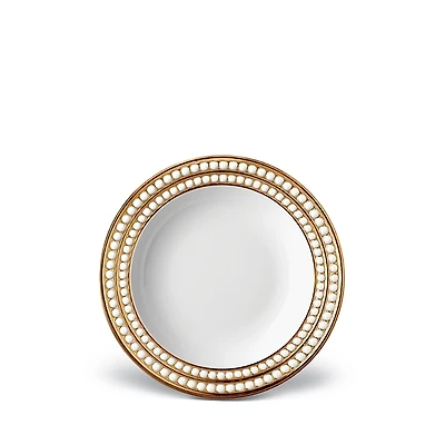 L'Objet Perlee Gold Soup Plate