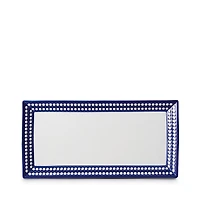 L'Objet Perlee Bleu 16 Rectangular Tray