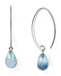 Sterling Silver & Blue Topaz Drop Earrings
