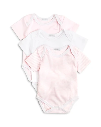 Girls' Stripe & Solid Bodysuit, 3 Pack - Baby