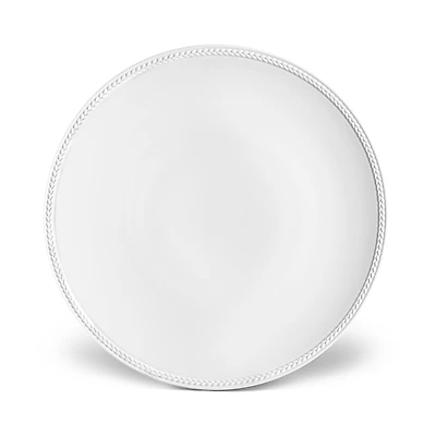 L'Objet Soie Tressee White Dinner Plate