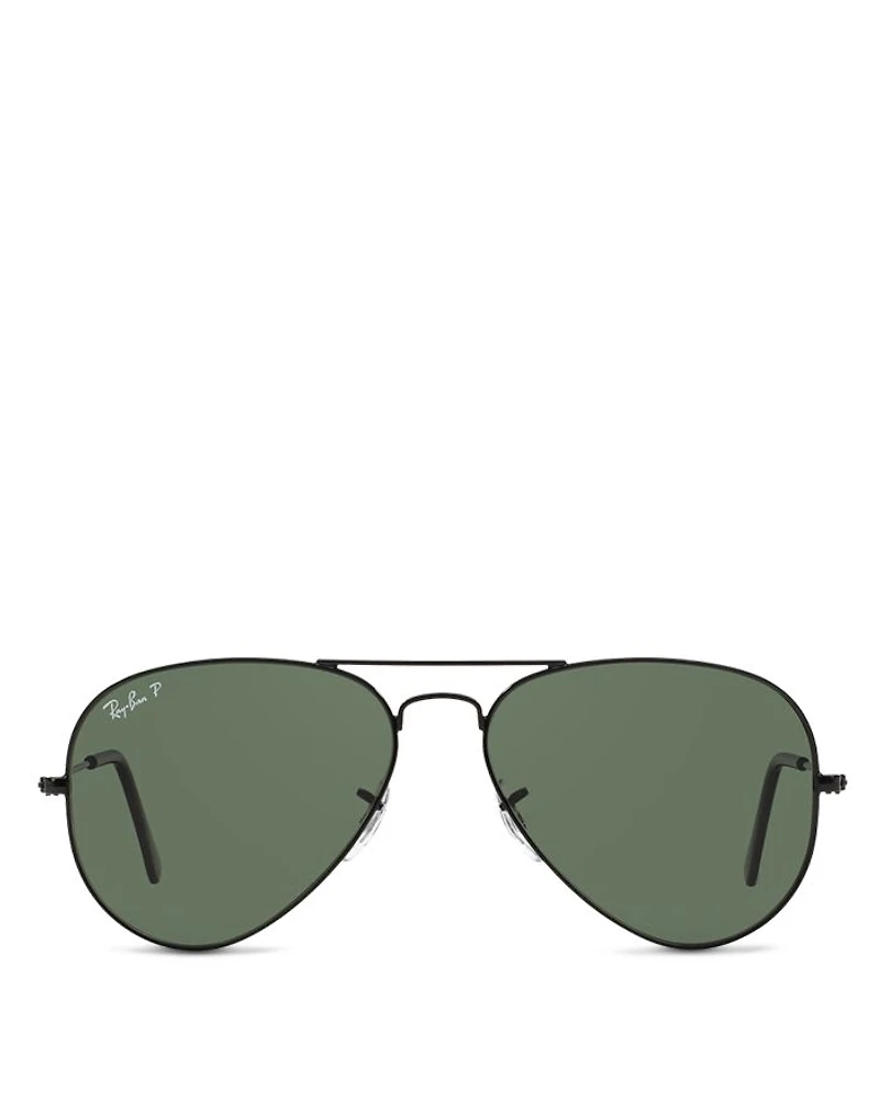 Unisex Polarized Brow Bar Aviator Sunglasses