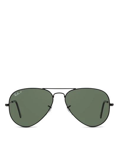Unisex Polarized Brow Bar Aviator Sunglasses