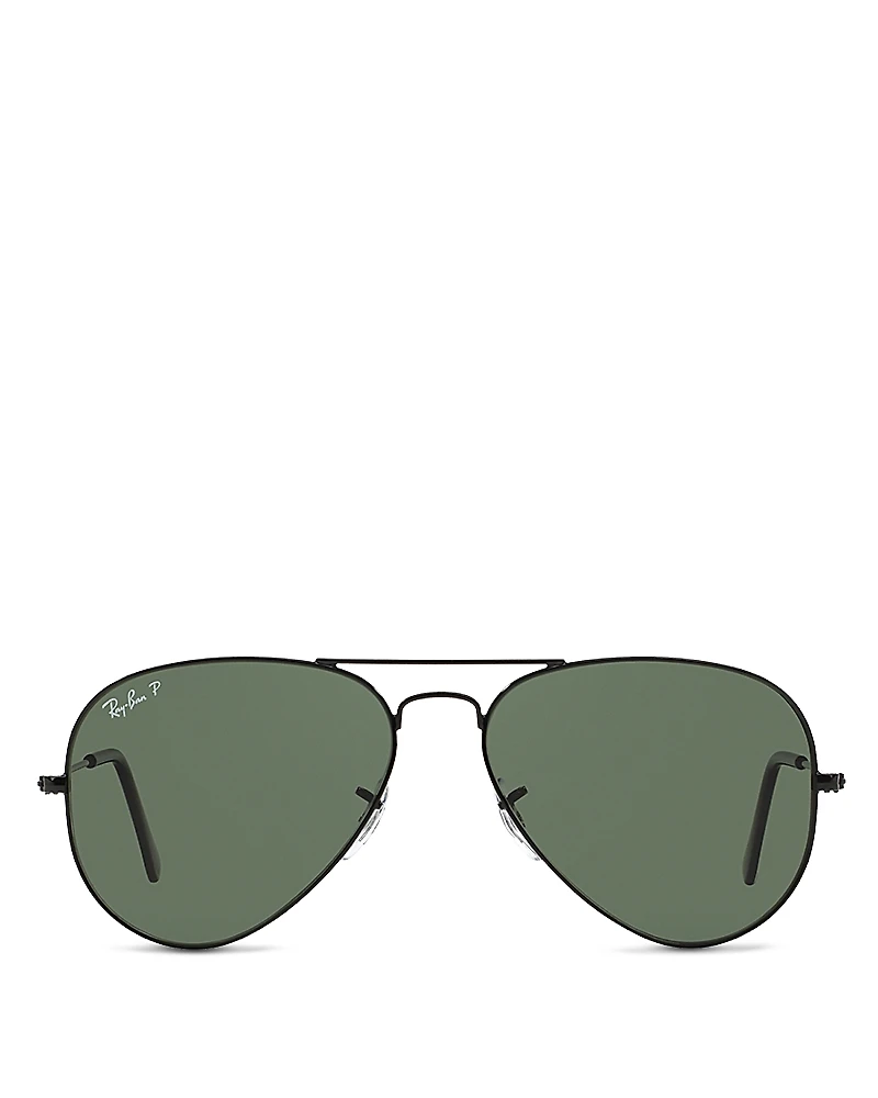 Ray-Ban Polarized Brow Bar Aviator Sunglasses