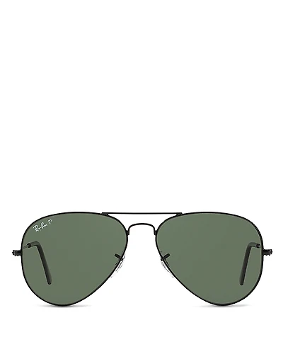 Ray-Ban Polarized Brow Bar Aviator Sunglasses