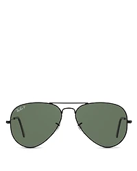 Ray-Ban Polarized Brow Bar Aviator Sunglasses