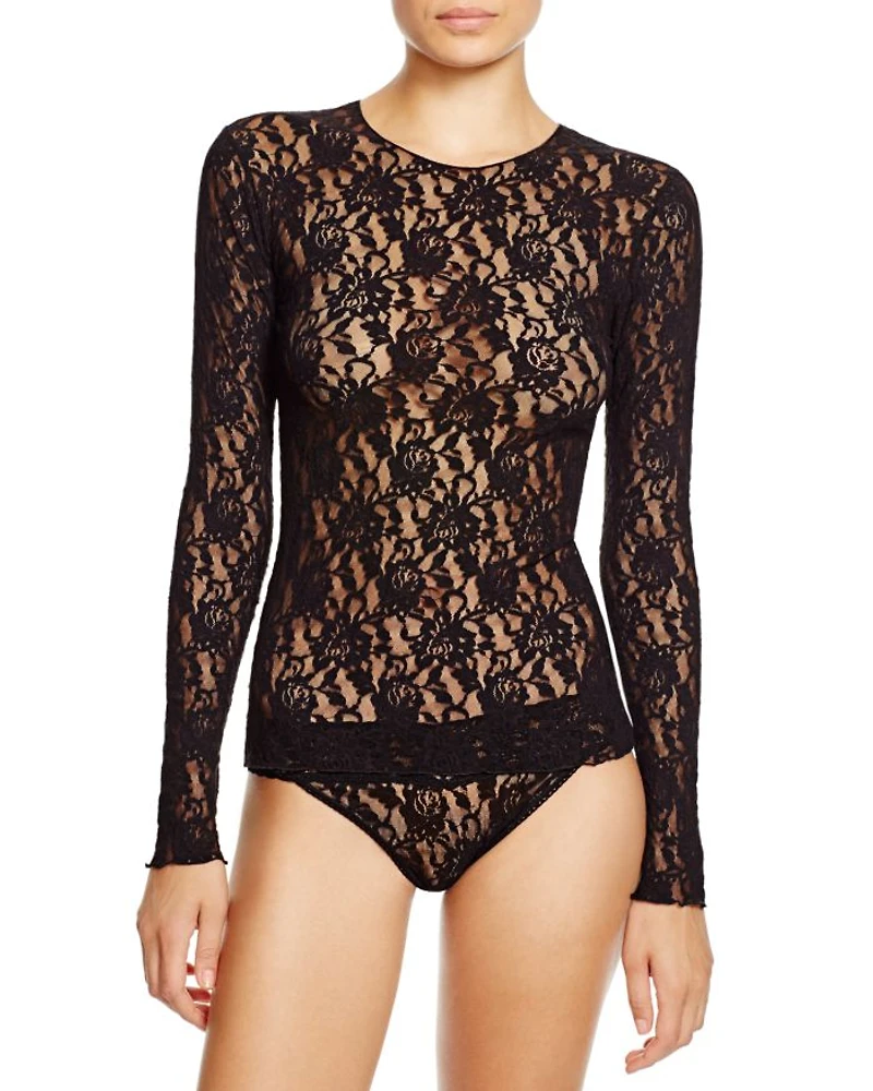 Signature Lace Long Sleeve Top