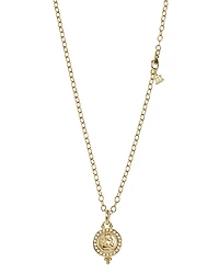 Temple St. Clair 18K Gold 10mm Angel Pendant with Diamond Pave