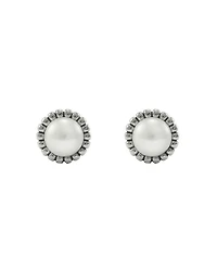 LAGOS Sterling Silver Fluted Freshwater Pearl Earrings