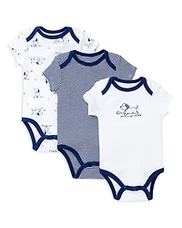 Little Me Boys' Puppy Bodysuit, 3 Pack - Baby