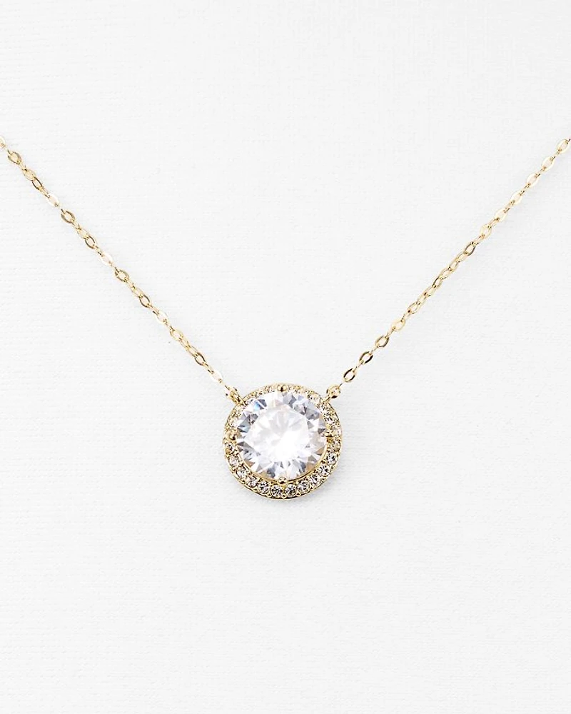 Circle Pendant Necklace, 16"
