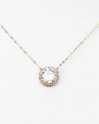 Circle Pendant Necklace, 16"