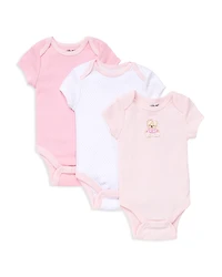 Little Me Girls' Bear Bodysuit, 3 Pack - Baby