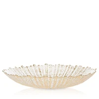 Rufolo Glass Gold Large Serving Bowl