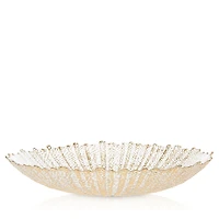 Vietri Rufolo Glass Gold Large Serving Bowl