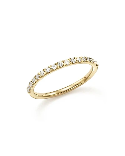 Diamond Micro-Pave Stack Ring in 14K Yellow Gold, .25 tcw - Exclusive