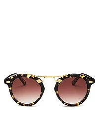 Krewe Stl Ii 24K Gradient Round Sunglasses, 48mm