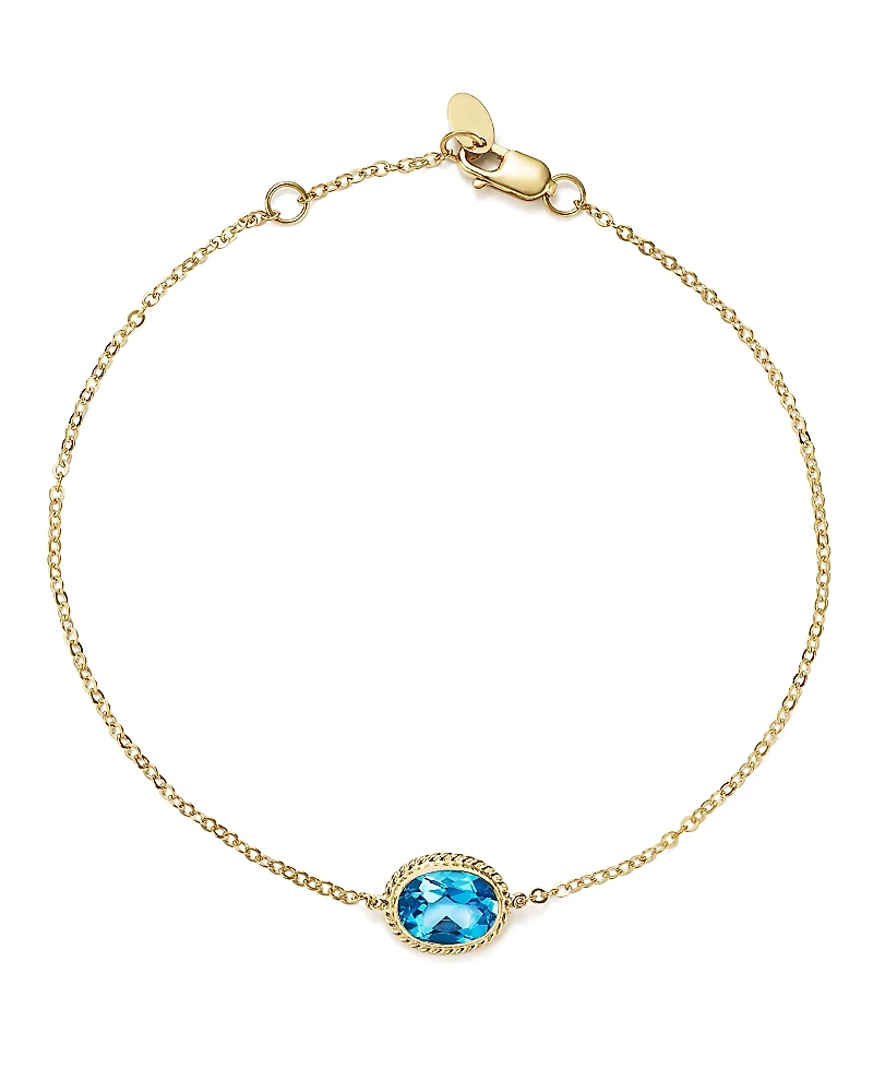 Blue Topaz Oval Bracelet