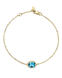 Blue Topaz Oval Bracelet