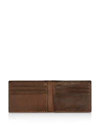Slim Navigator Distressed Leather Bi Fold Wallet
