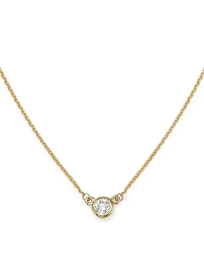 Diamond Bezel Set Pendant Necklace
