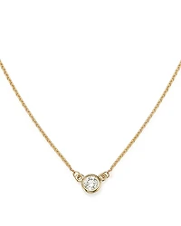 Diamond Bezel Set Pendant Necklace
