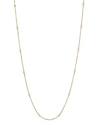 Diamond Station Necklace in 14K Yellow Gold, .30 tcw