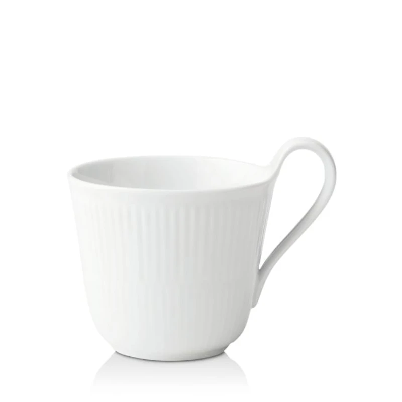 White Fluted Mug