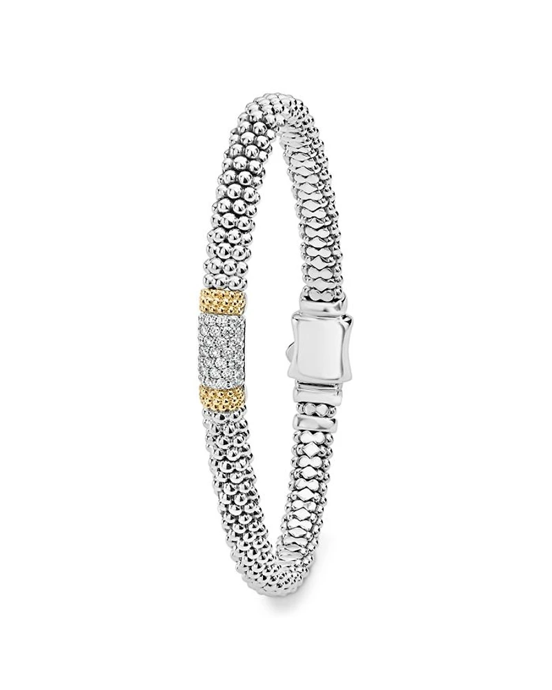 18K Gold & Sterling Silver Diamond Lux Bracelet