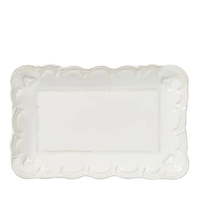 Incanto Stone White Lace Small Rectangular Platter