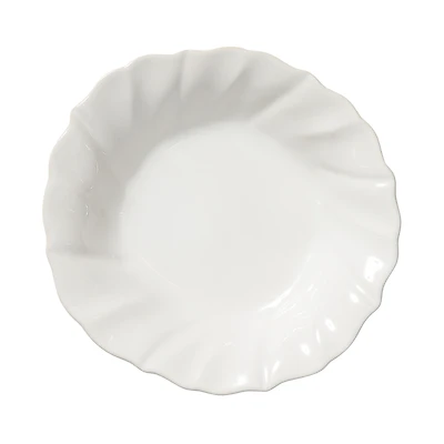 Vietri Incanto Stone White Ruffle Pasta Bowl