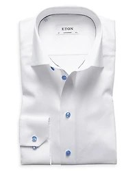 Contemporary Fit Contrast Blue Button Shirt