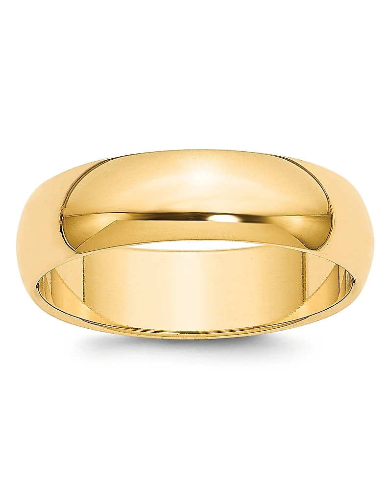Bloomingdale's Fine Collection Men's 6mm Half Round Band Ring