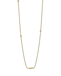 Lagos Caviar Gold Collection 18K Gold Beaded Station Necklace, 16