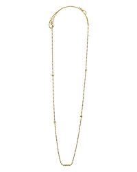 Caviar Gold Collection 18K Gold Beaded Station Necklace, 16"