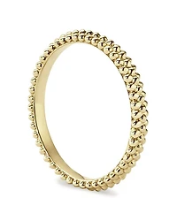 Caviar Gold Collection 18K Triple Beaded Stacking Ring