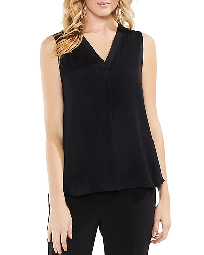 Vince Camuto Shirred High/Low Tank
