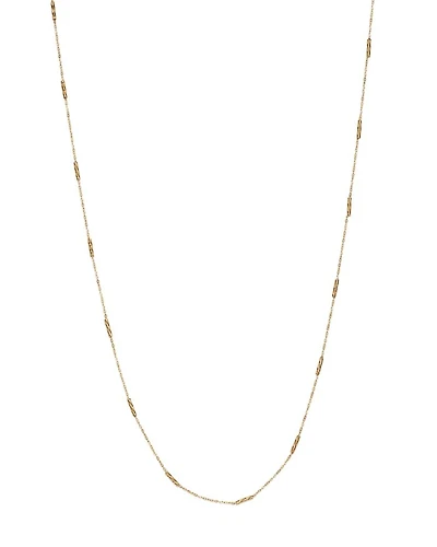 Bar Station Necklace in 14K Yellow Gold, 16" - Exclusive