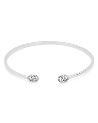 18K White Gold GG Running Diamond Cuff Bracelet