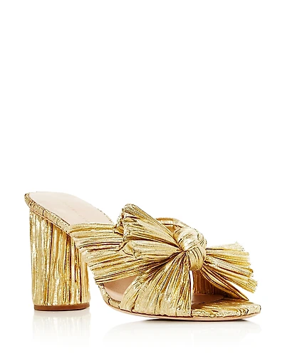 Loeffler Randall Women's Penny Pleated High Heel Slide Sandals