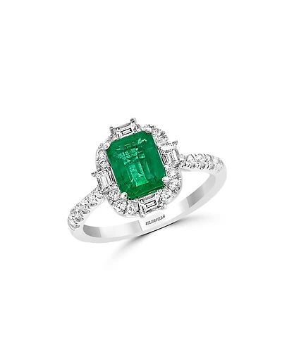 Bloomingdale's Fine Collection Emerald & Diamond Cocktail Ring