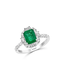 Bloomingdale's Fine Collection Emerald & Diamond Cocktail Ring