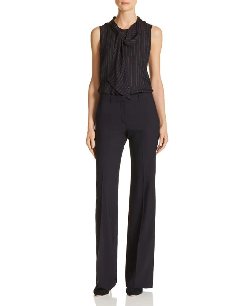 Demitria Wool-Blend Flared Pants
