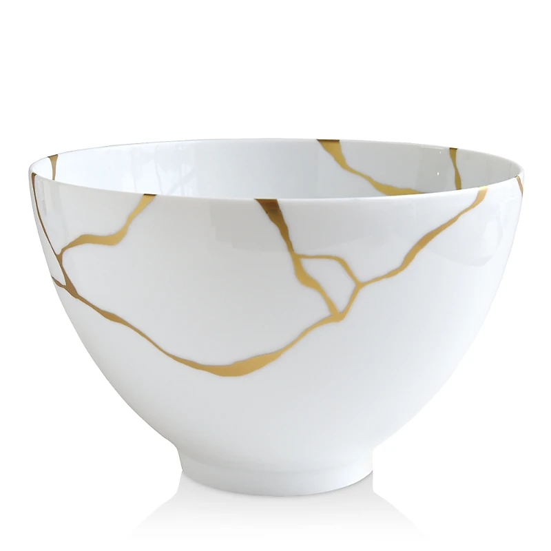 Bernardaud Kintsugi-Sarkis 24K Gold Deep Salad Bowl