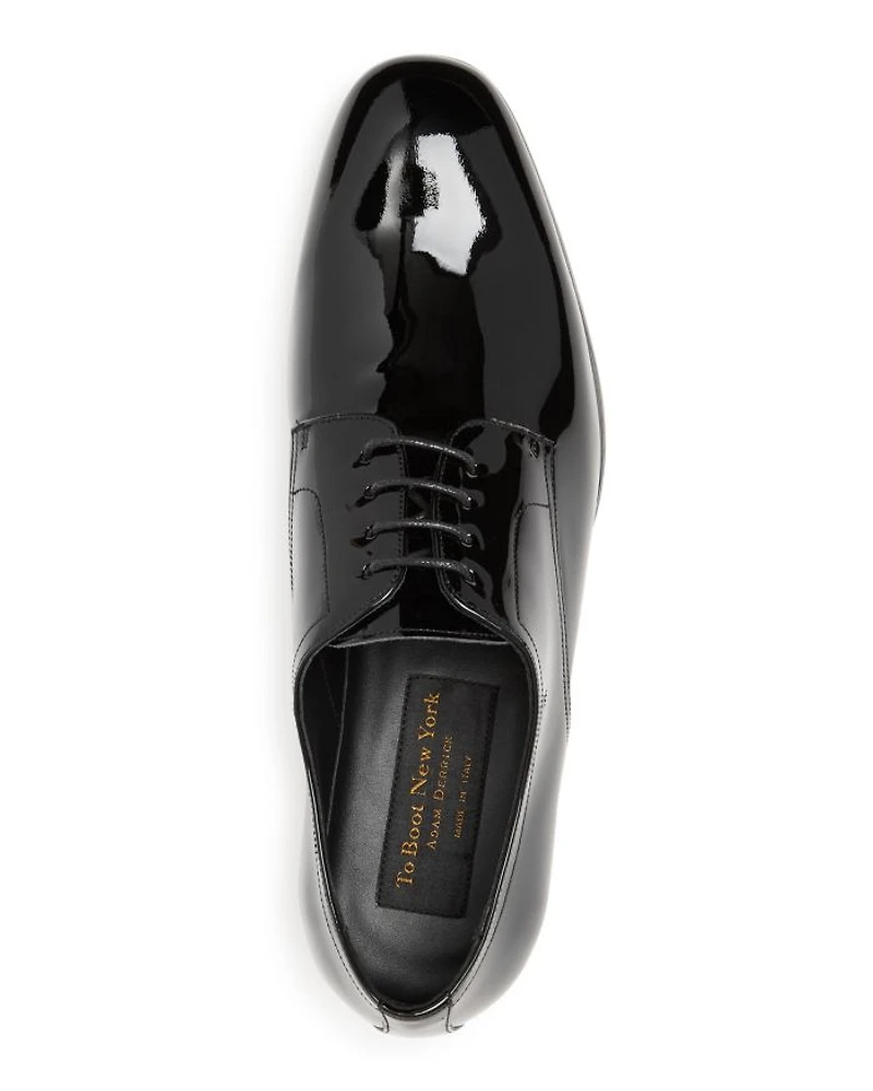 Men's Aalborg Patent Leather Plain Toe Oxfords