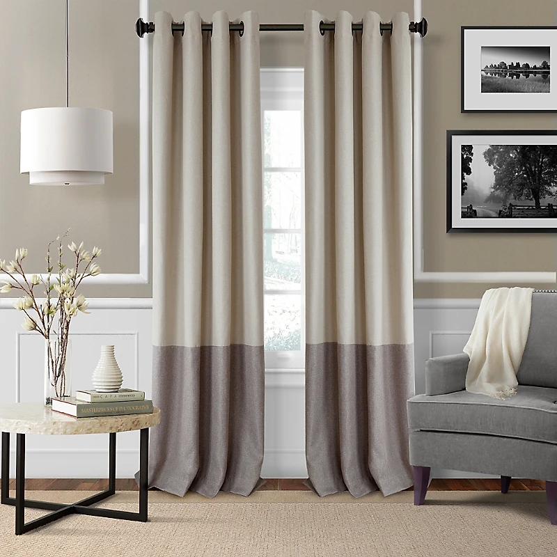 Elrene Home Fashions Braiden Color Block Blackout Curtain Panel