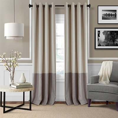 Elrene Home Fashions Braiden Color Block Blackout Curtain Panel